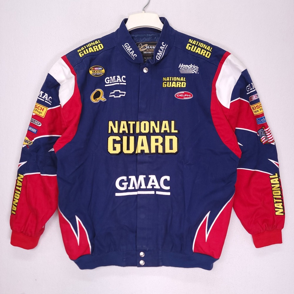 Chase Authentics NASCAR National Guard GMAC Racing Jacket Mens 3XL Blue Red